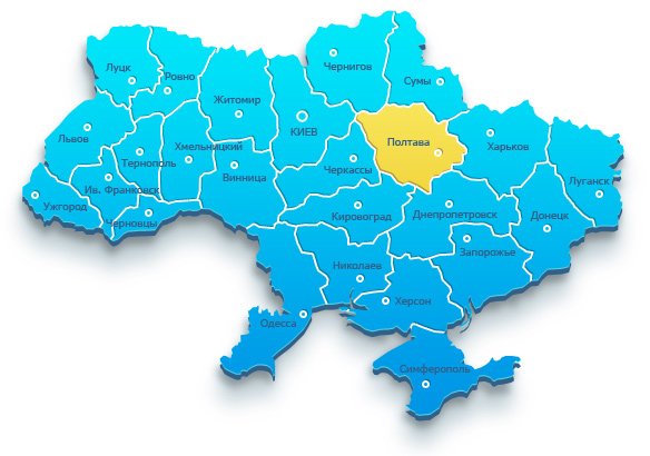 Карта Полтавской области